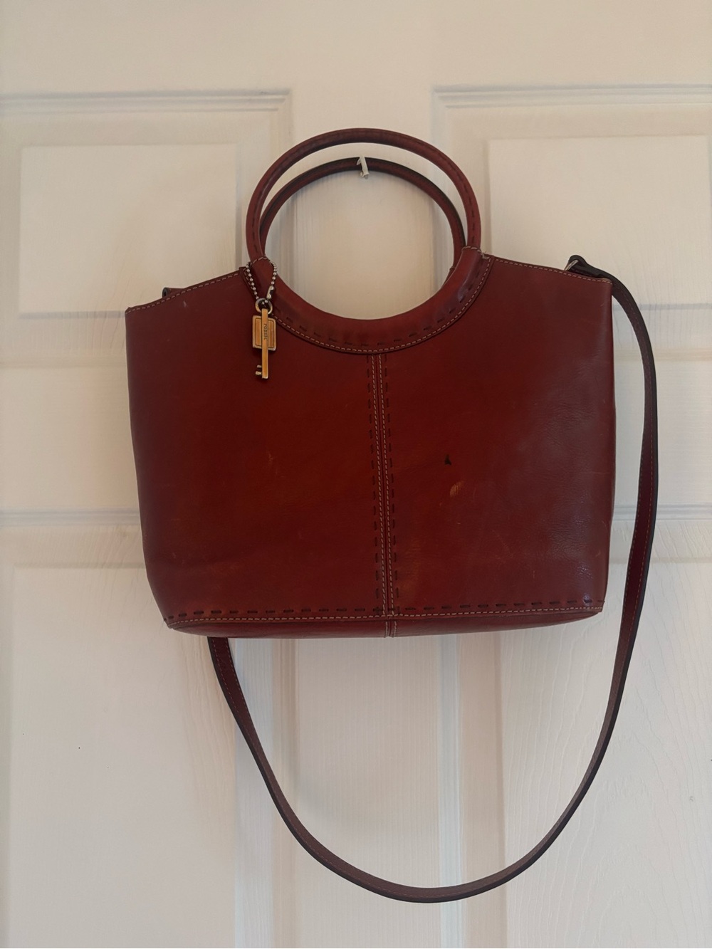 Fossil Top-Handle Leather Bag